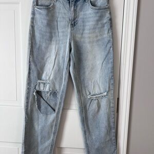 High Rise Distressed Denim Jeans